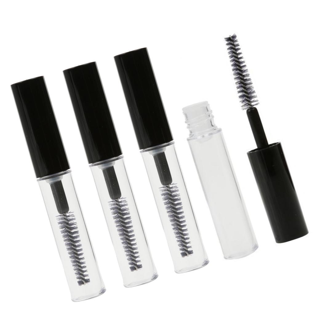 4 Pieces 4ML Empty Mascara Eyelash Growth Bottle Lip Gloss Liquid Tube Clear