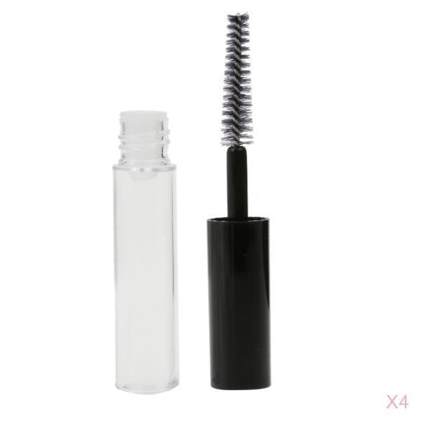 4 Pieces 4ML Empty Mascara Eyelash Growth Bottle Lip Gloss Liquid Tube Clear