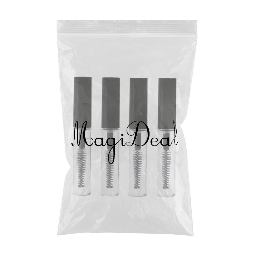 4 Pieces 4ML Empty Mascara Eyelash Growth Bottle Lip Gloss Liquid Tube Clear