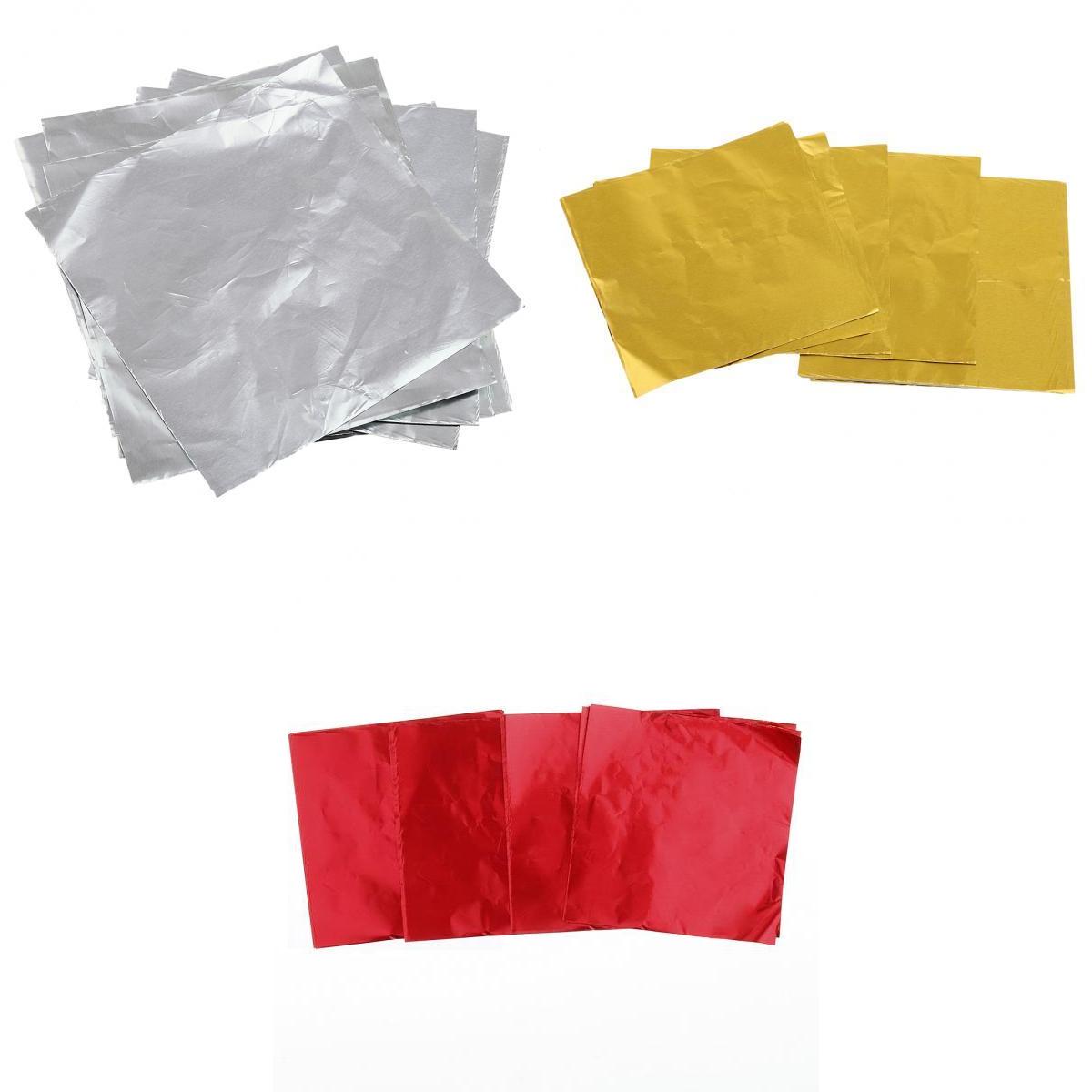 300 Pieces Foil Wrappers Package for Sweets Candy Chocolate Lolly 8x8cm