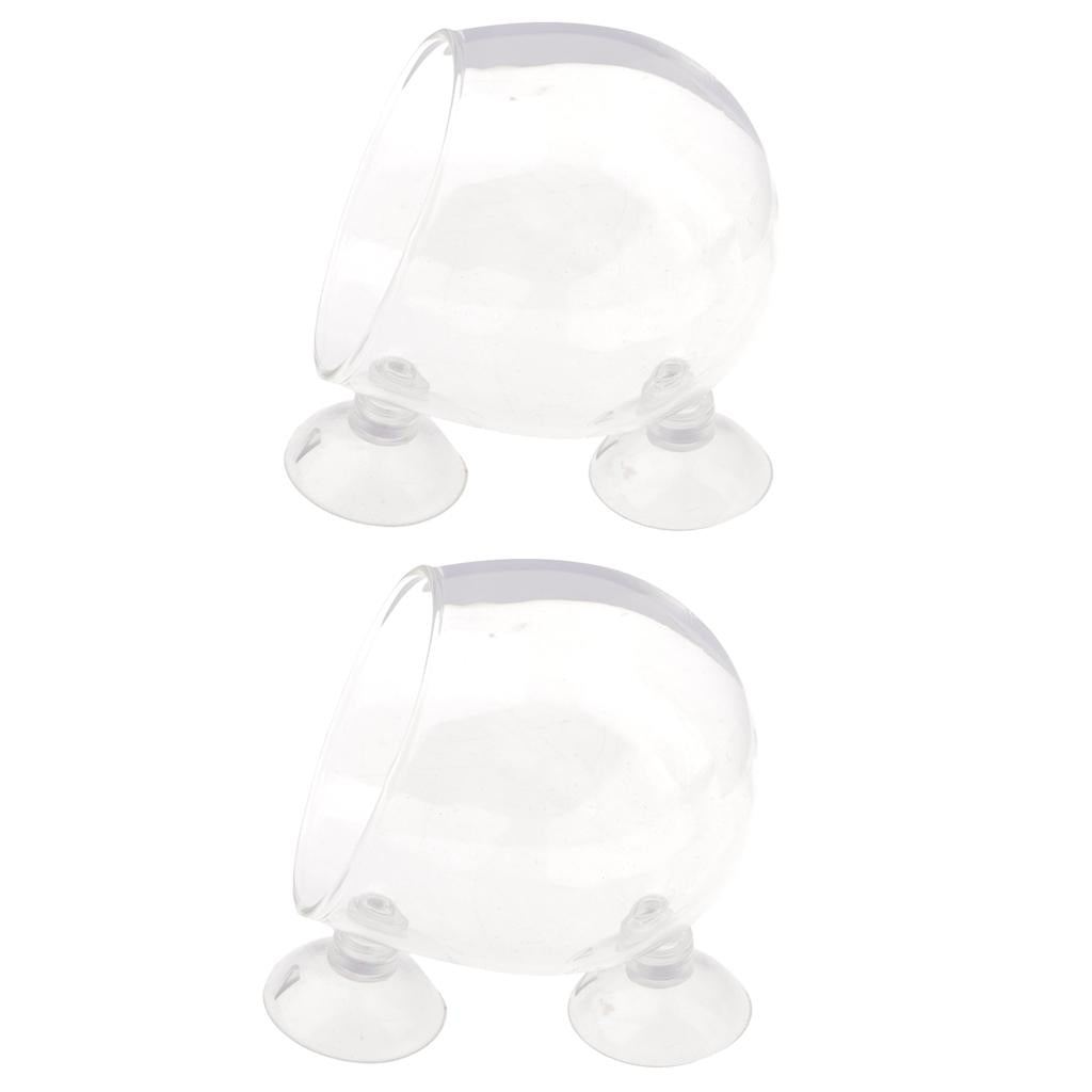 2Piece Aquatic Plant Glass Cup Pot for Aquarium Aquascaping Fish Tank Holder