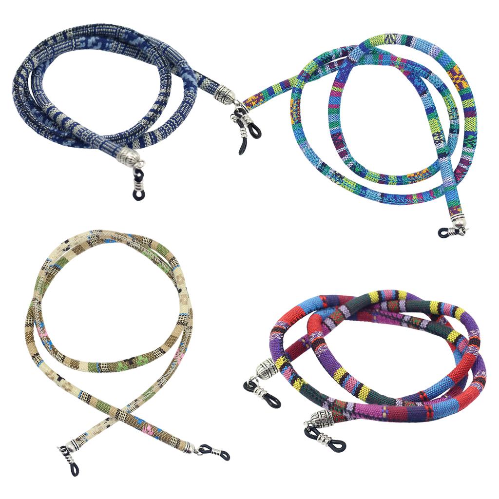 4 Pieces Bohemian Style Cotton Eyeglasses Cord Rope Sunglasses Holder Strap