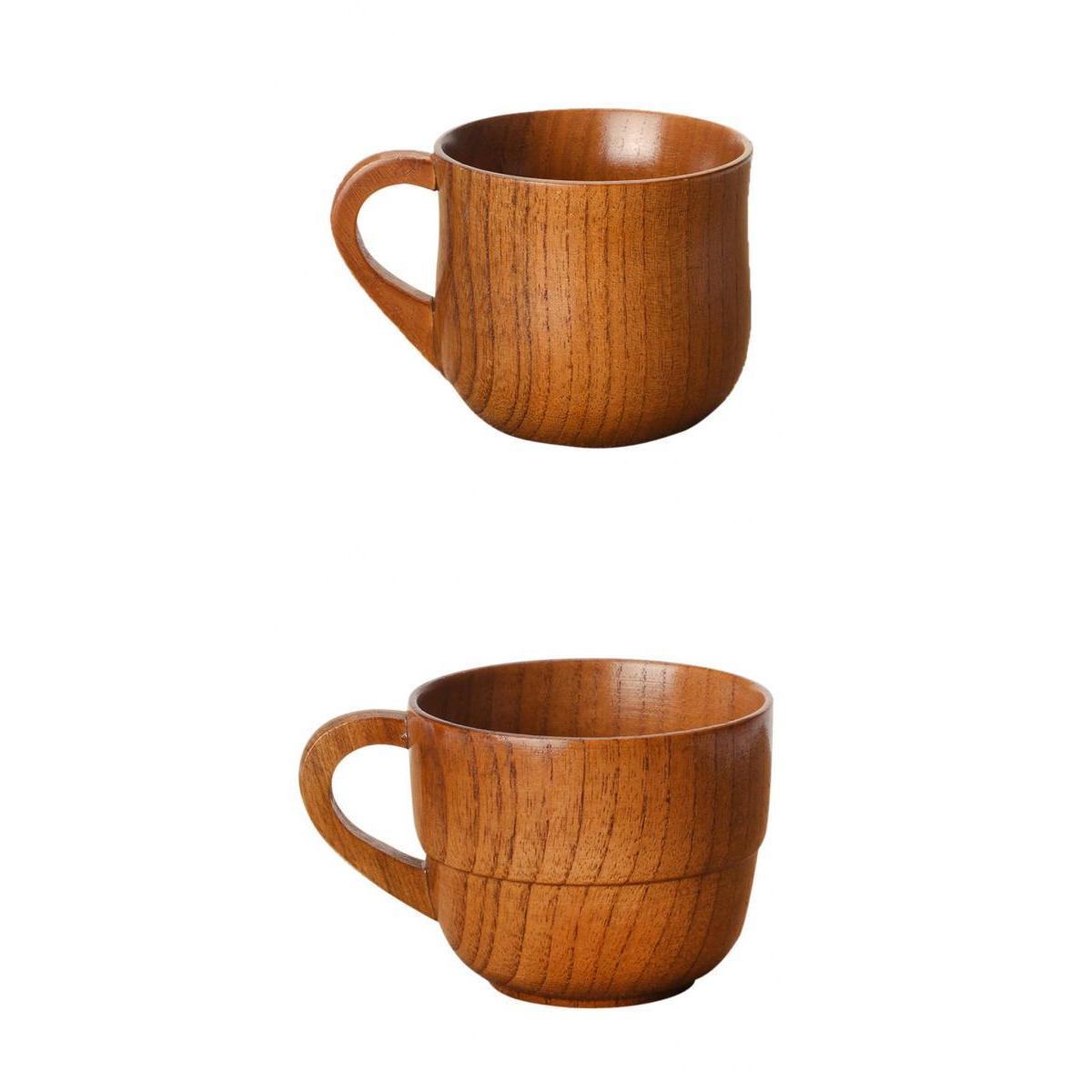 2 Piece Jujube Wooden Cup Handmade Coffee Tea Beer Juice Milk Mug Drink