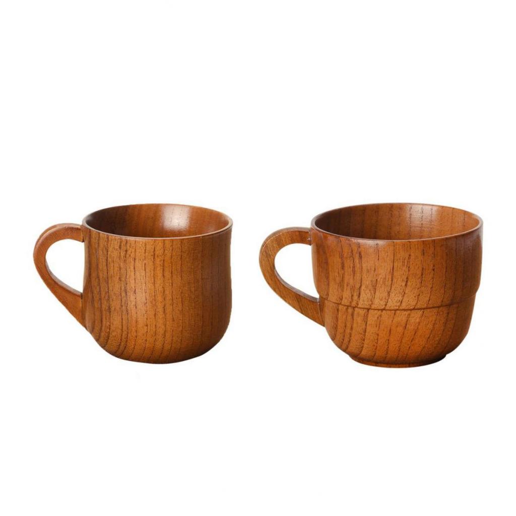 2 Piece Jujube Wooden Cup Handmade Coffee Tea Beer Juice Milk Mug Drink