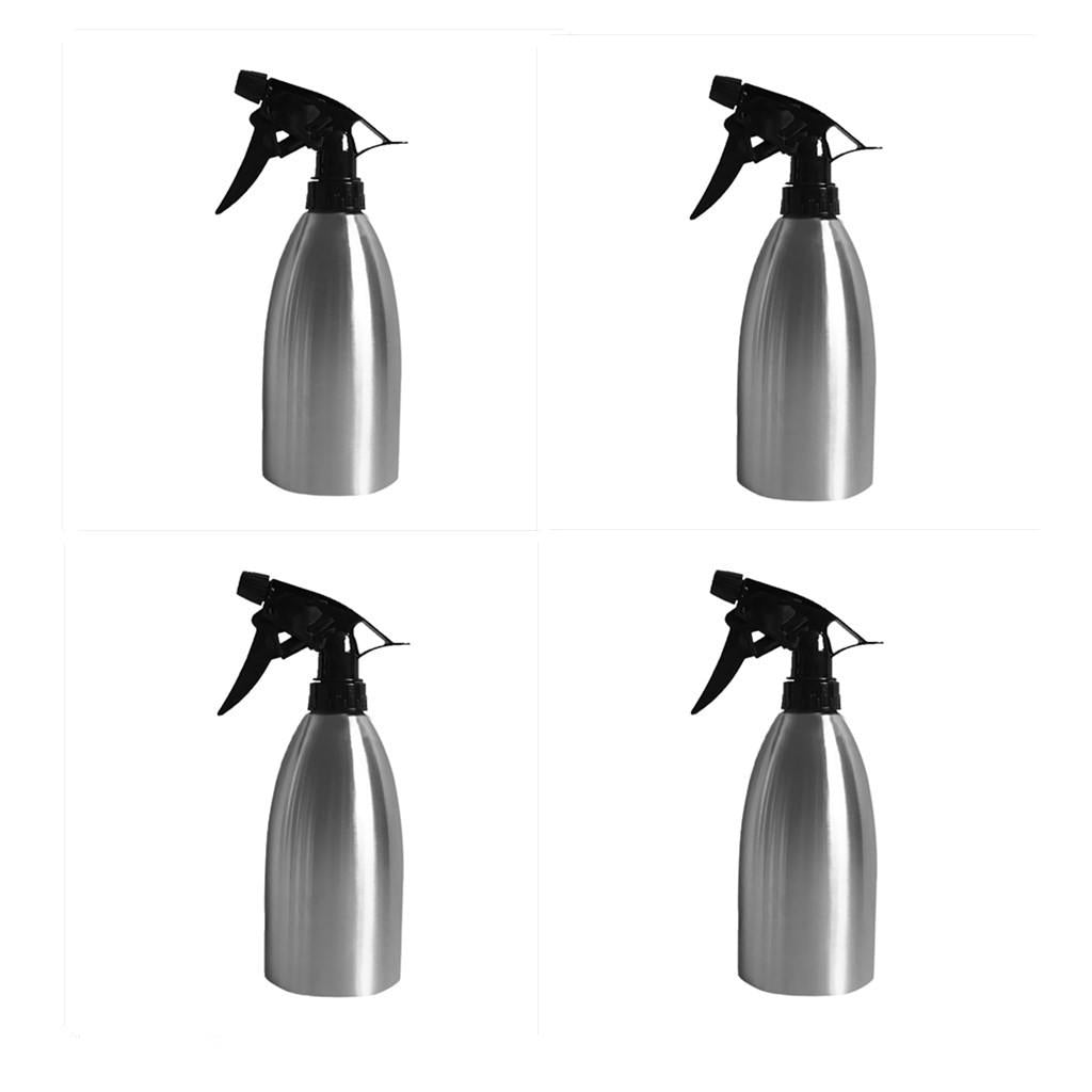 500ml Gardening Tool Stainless Steel Watering Can Plant Spray Bottle Silver