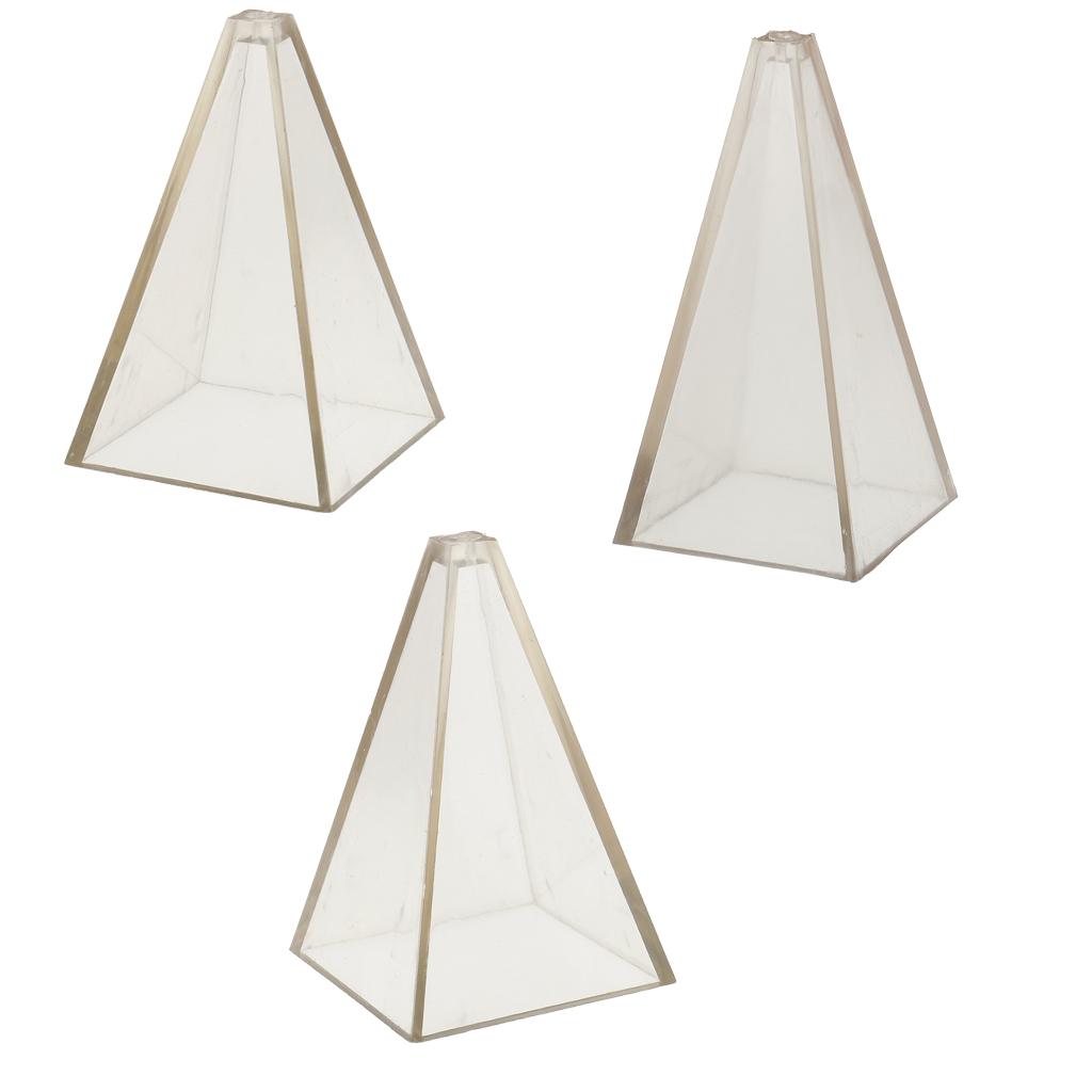 3 Sizes Candle Moulds Pyramid Shape PC Plastic Material Handcrafts DIY
