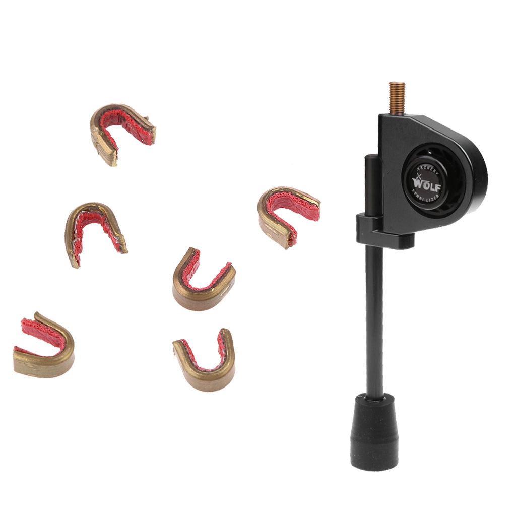 6 Pieces Bow Nocks Nocking Point with Bow Stabilizer Suppressor Silencer