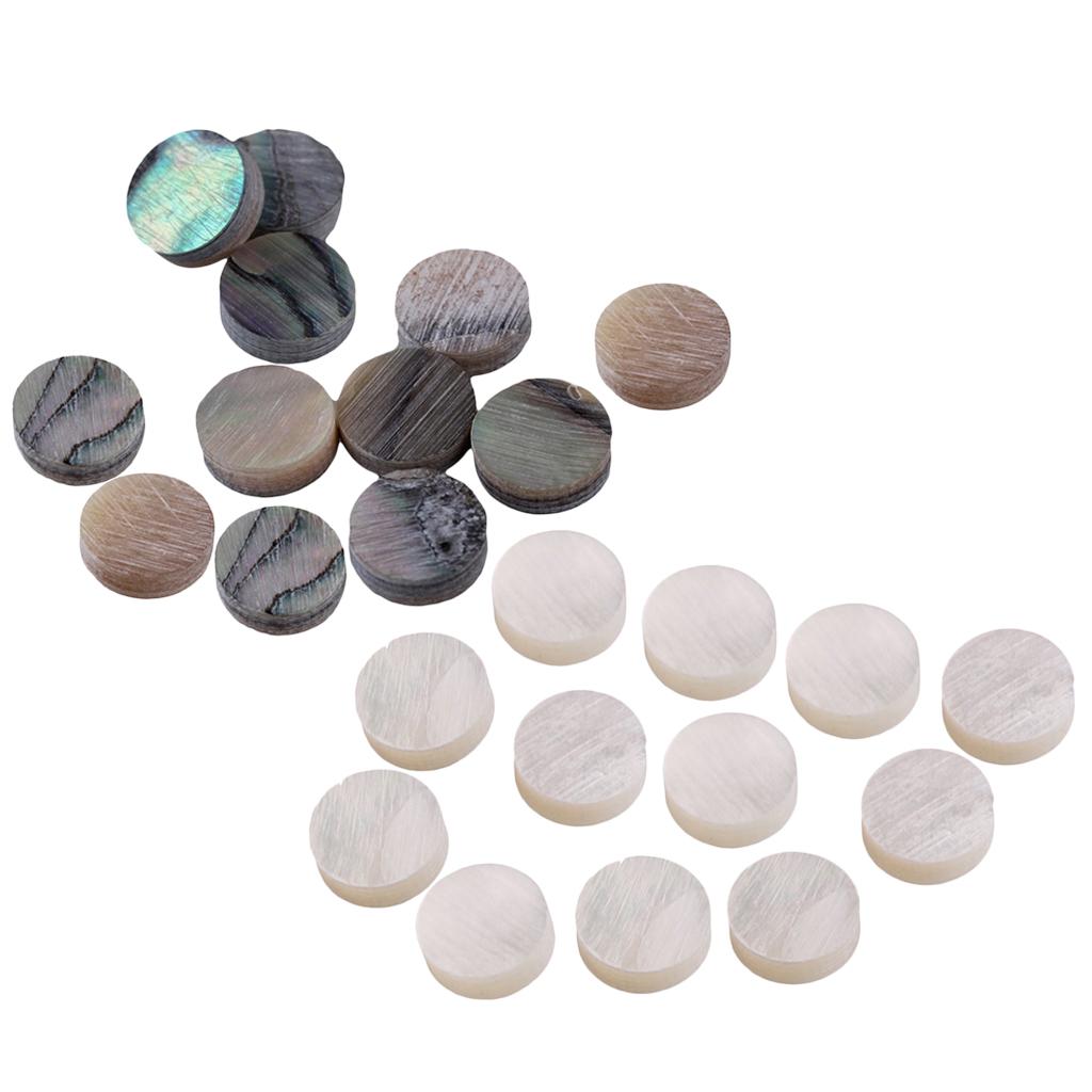 24 Pieces Fingerboard Dots with Inlay Material for Guitar Bass Ukulele Parts