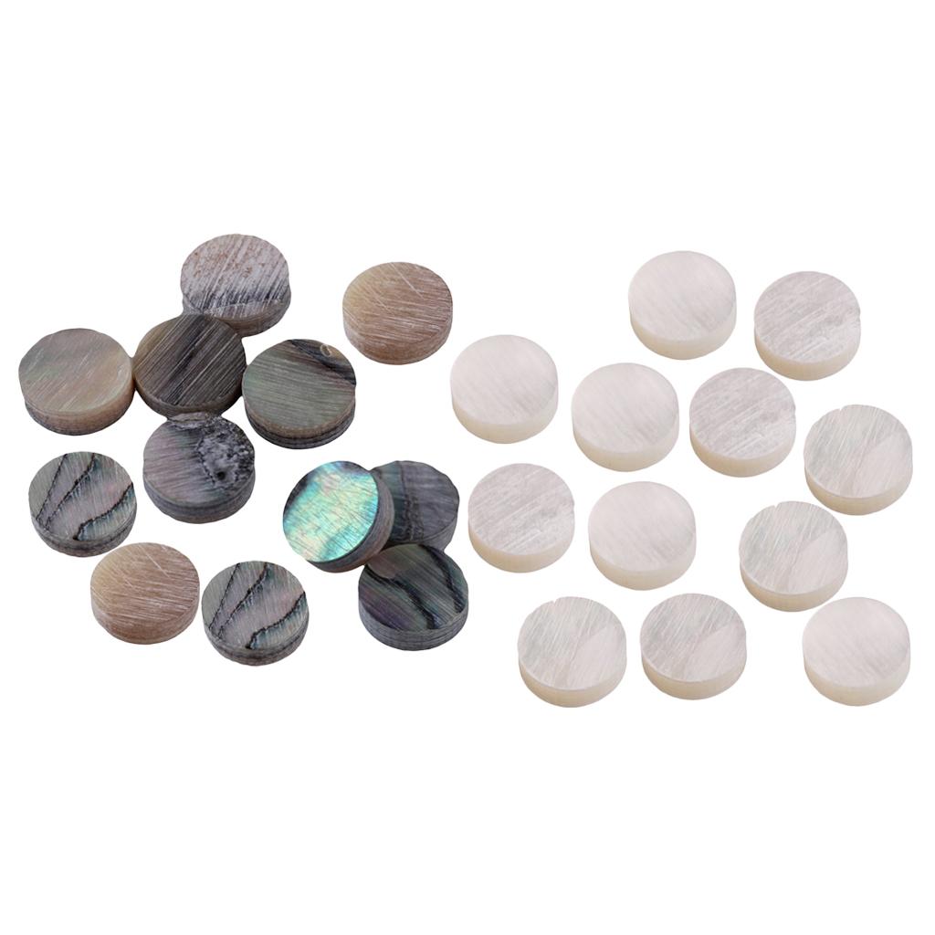 24 Pieces Fingerboard Dots with Inlay Material for Guitar Bass Ukulele Parts
