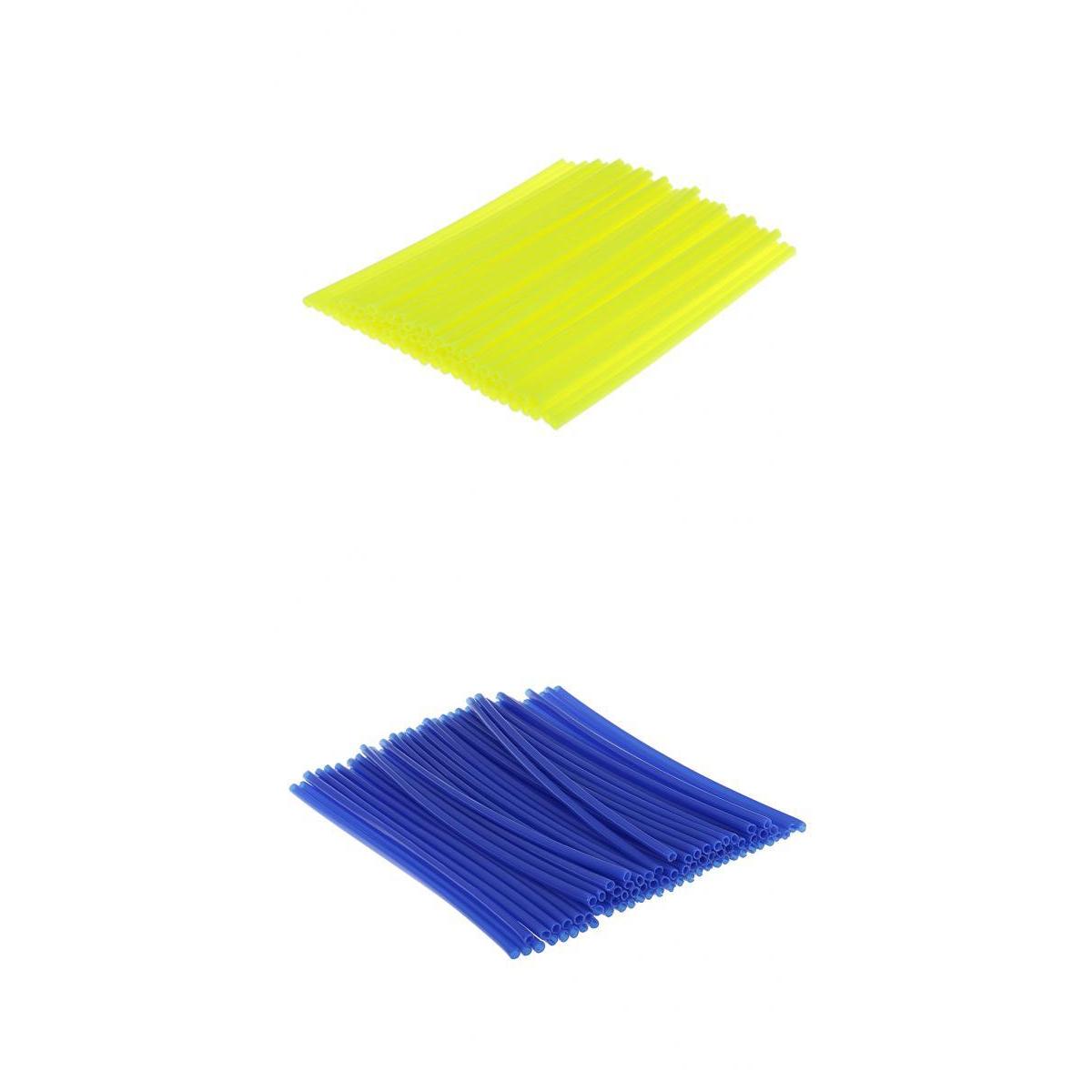 144 Pieces Universal Motocross Wheel Rim Spoke Wraps Skins Cover Deep