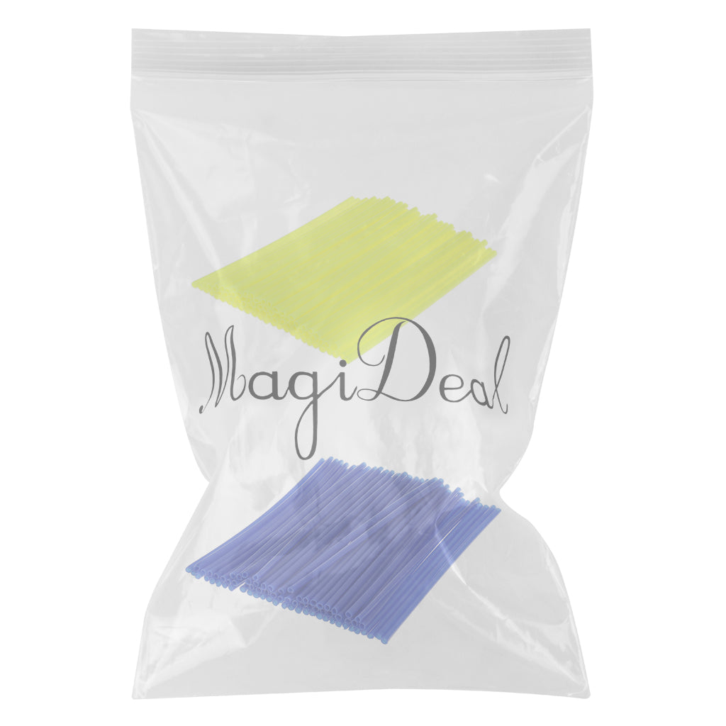 144 Pieces Universal Motocross Wheel Rim Spoke Wraps Skins Cover Deep