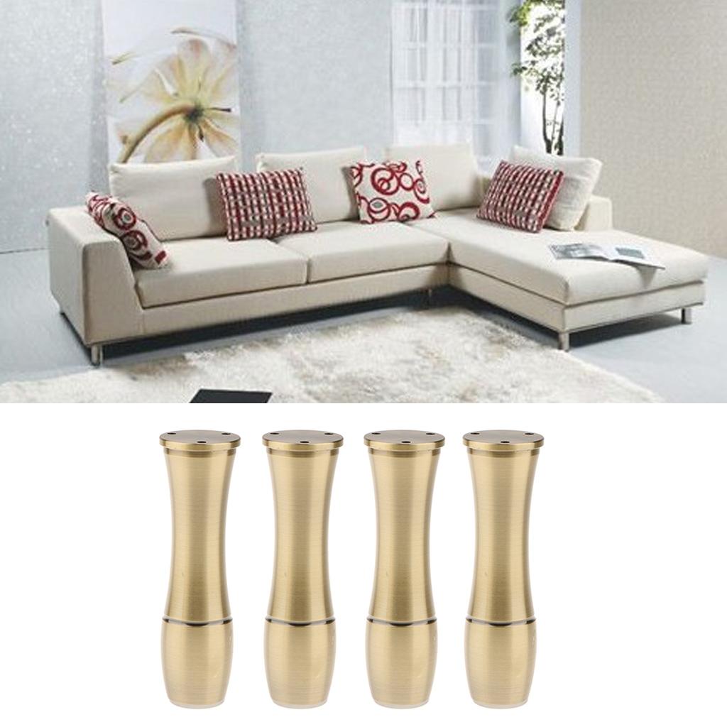 4pcs Solid Metal Vase Shape Adjustable Furniture Leg Sofa Table Plith Bronze
