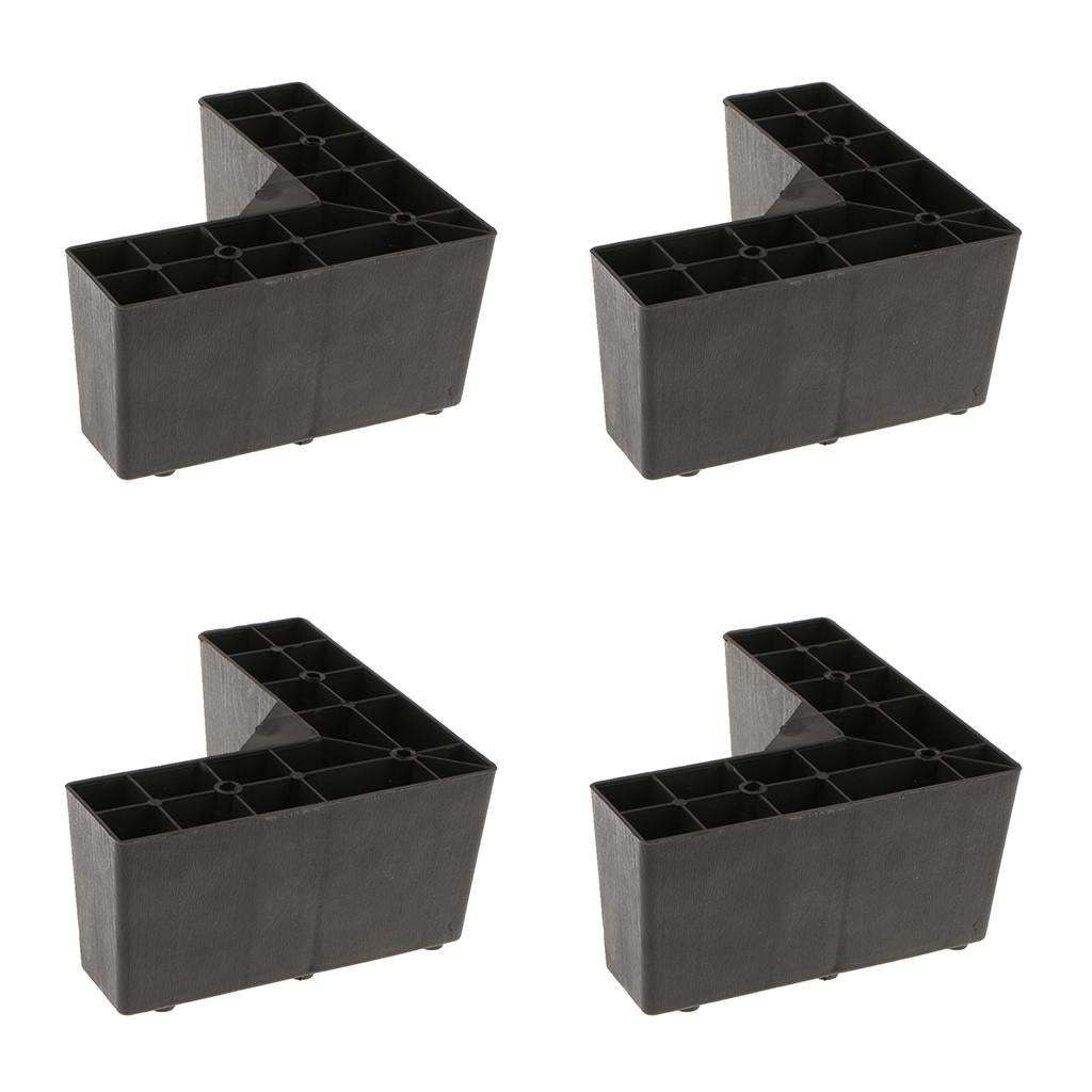 4-Pack Universal Furniture Triangle Leg Feet Holder for Sofa Couch Bed Black