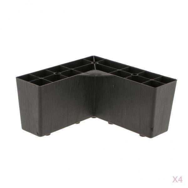 4-Pack Universal Furniture Triangle Leg Feet Holder for Sofa Couch Bed Black