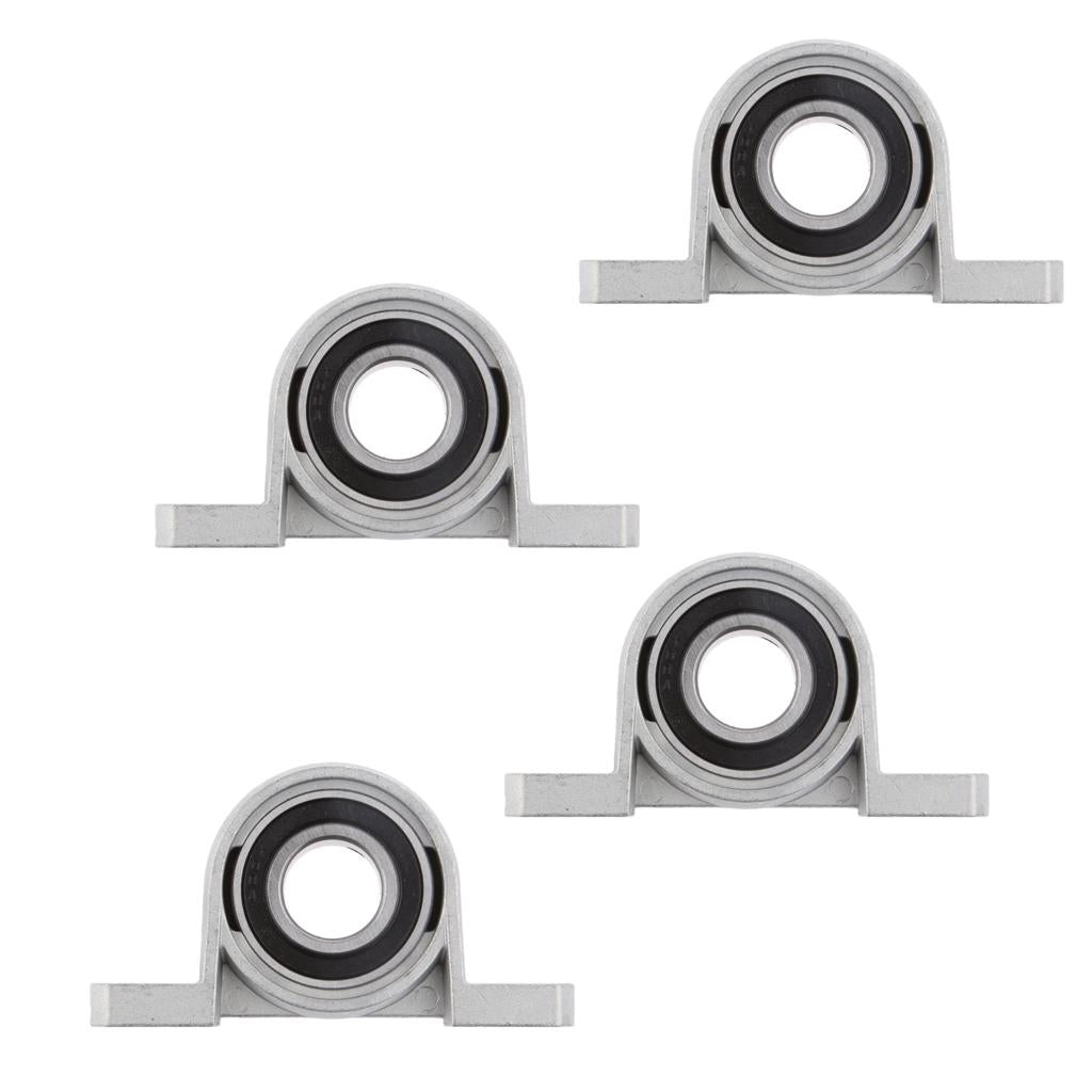 4pcs Diameter 20mm Bore KP004 Ball Bearing Pillow Block Mounted Support Kit