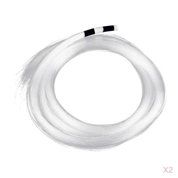 2 Rolls 0.75mm 2M Plastic End Glow Optical Fiber for Home Bar Decor 150pcs