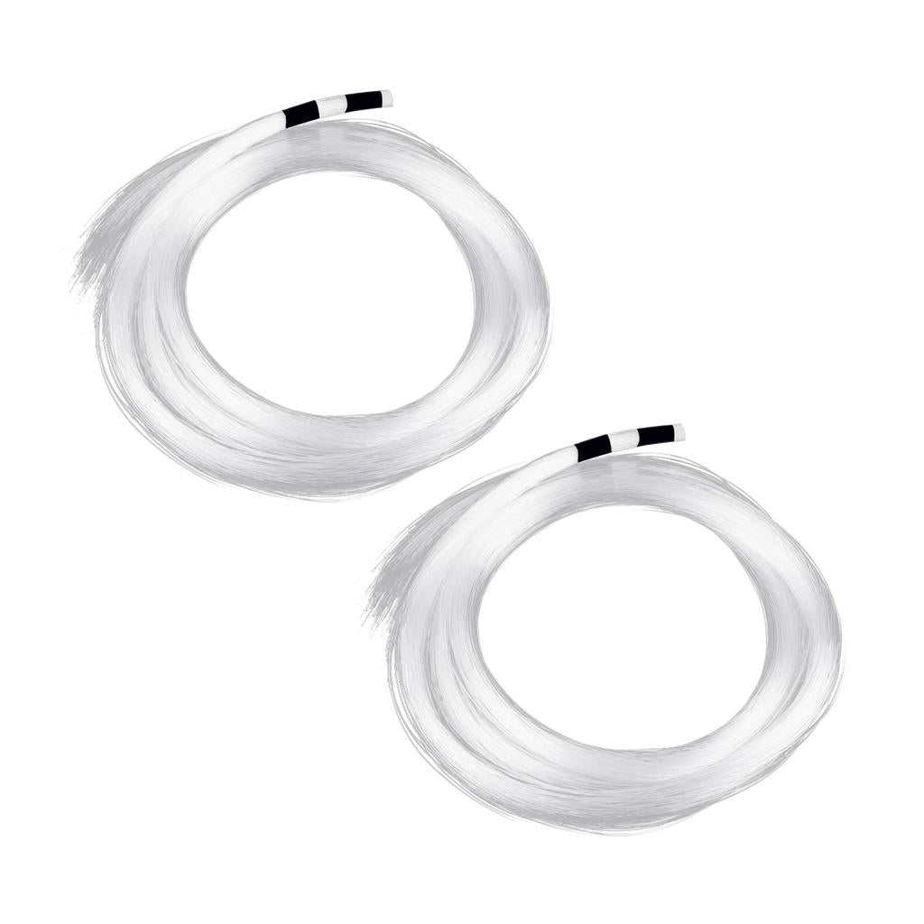 2 Rolls 0.75mm 2M Plastic End Glow Optical Fiber for Home Bar Decor 150pcs