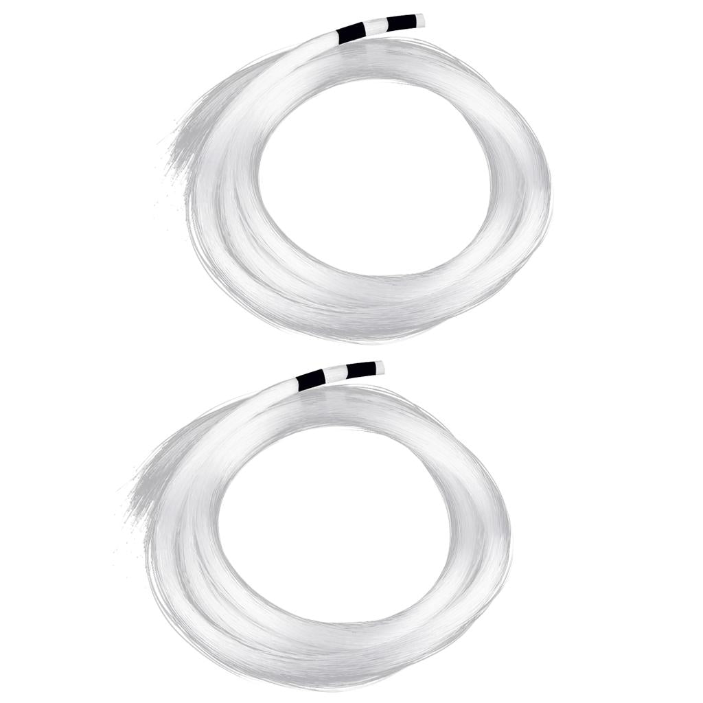 2 Rolls 0.75mm 2M Plastic End Glow Optical Fiber for Home Bar Decor 200pcs