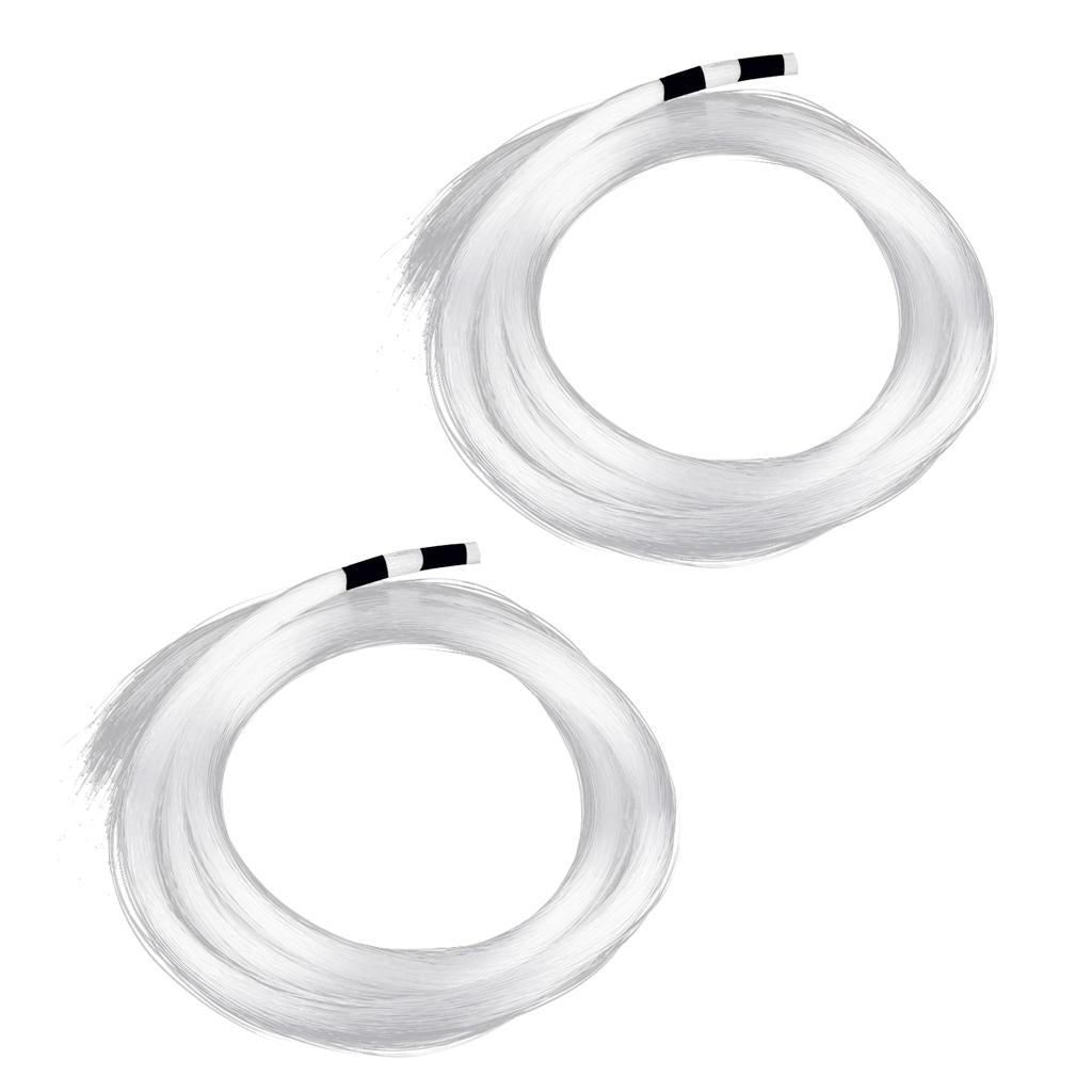 2 Rolls 0.75mm 2M Plastic End Glow Optical Fiber for Home Bar Decor 200pcs