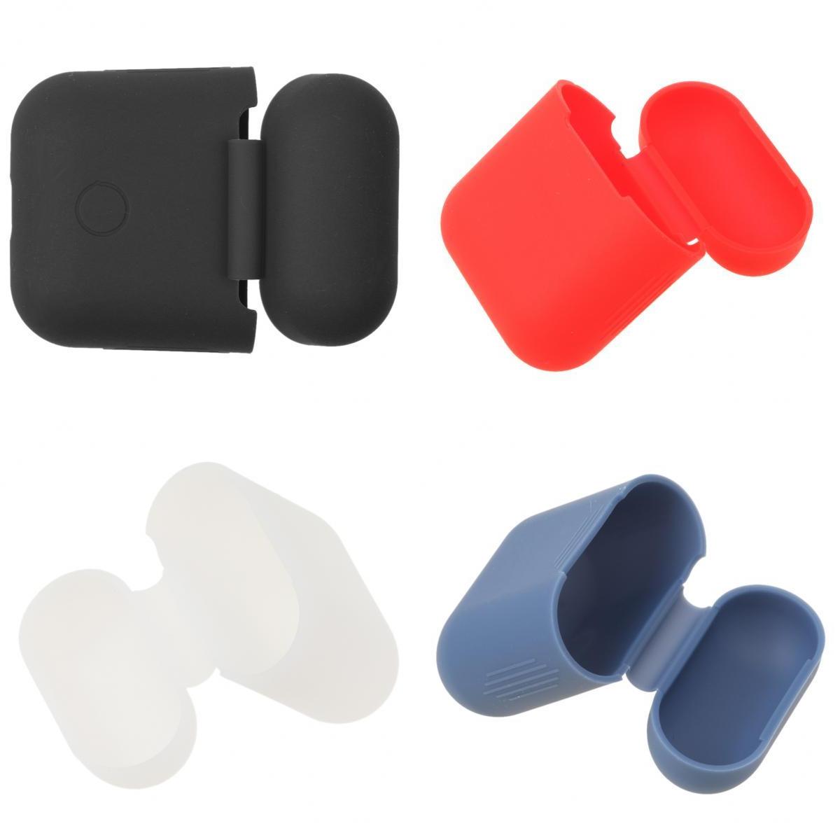 4Pieces Silicone Case Cover Holder Pouch for Bluetooth AirPods Charging Box