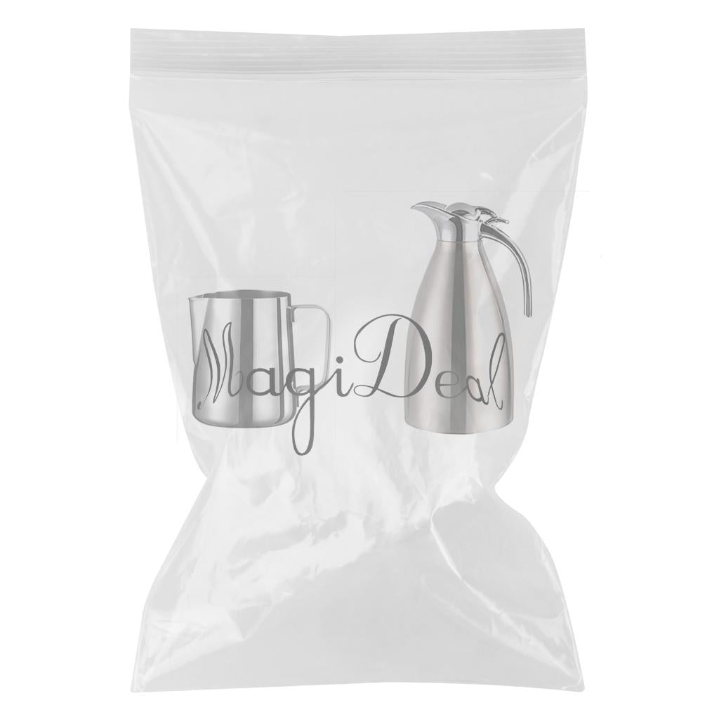 2L Insulation Thermal Coffee Carafe Water Pot + Milk Frothing Pitcher Jug 1L