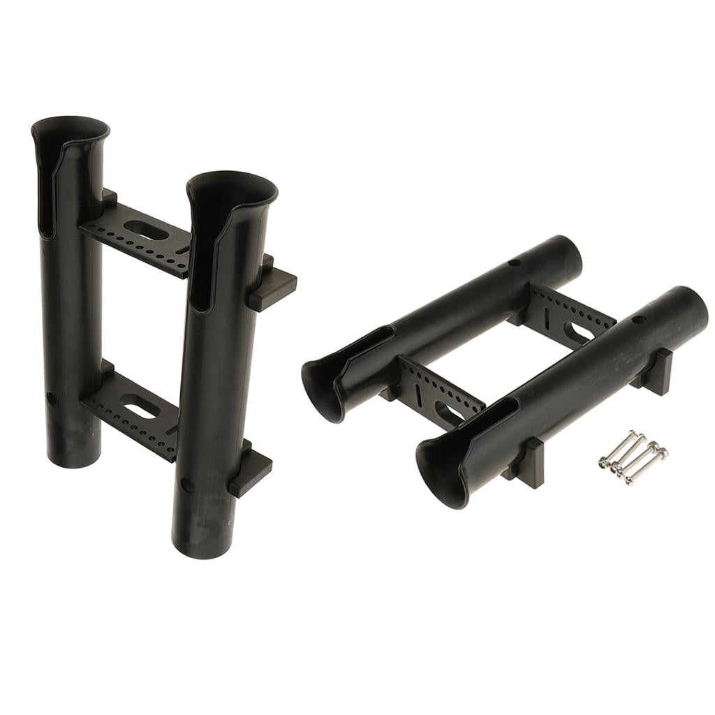 2Pcs Boat Fishing Rod Holder Pole Bracket Rack Pliers Lure Storage 2 Tube