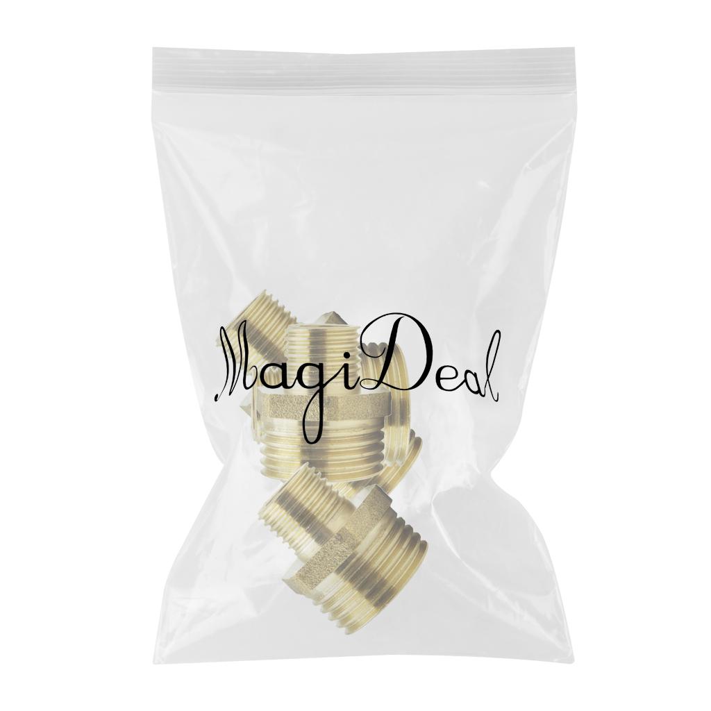 5x Brass Barbed Double-Headed Hex Bushing Fitting Connector Adapter 1/4-1/8
