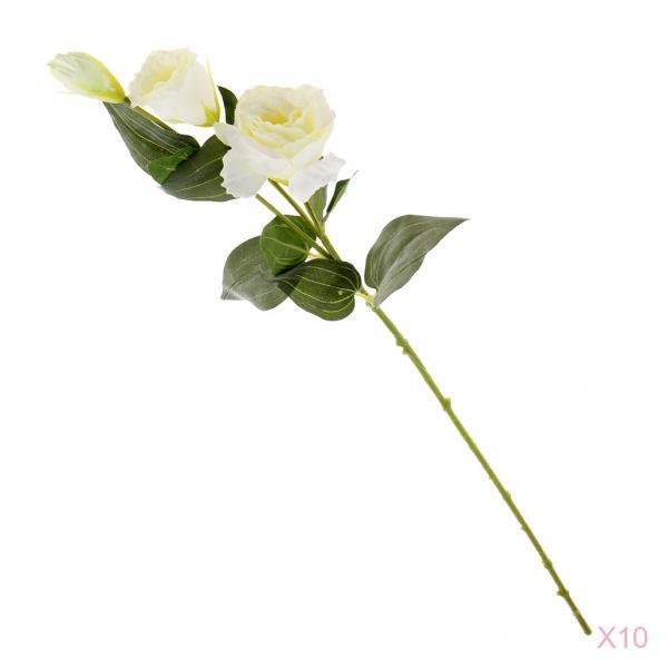 10Pieces Wedding Bouquet Flowers Artificial Silk Campanulaceae Flowers White