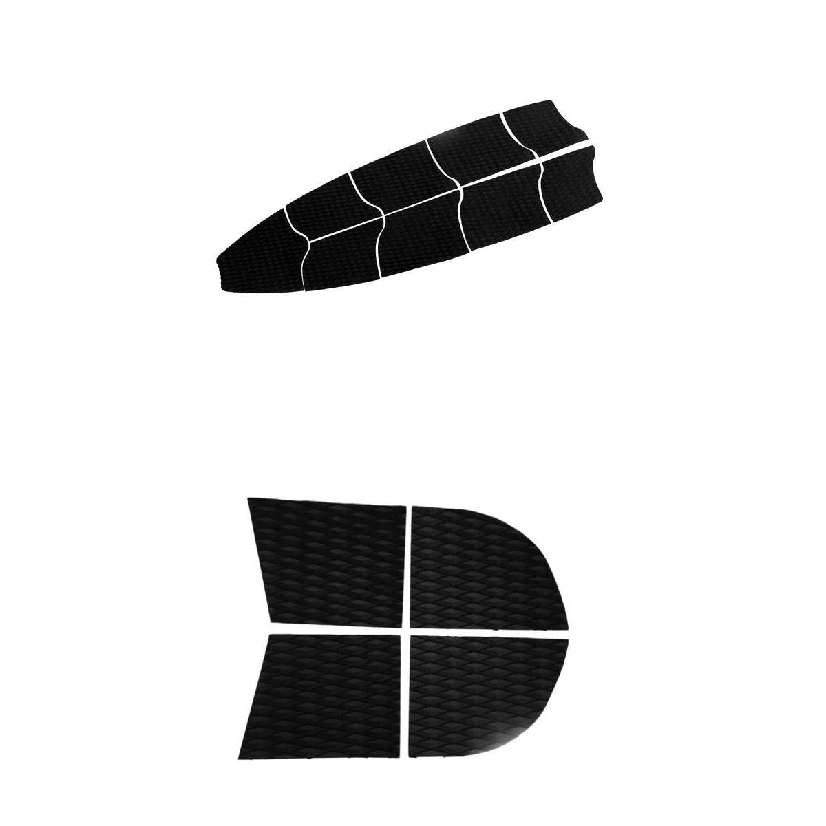 9 Pieces Full Deck Grip Mat with 4 Pieces Dog Traction Pad for SUP Surfboard
