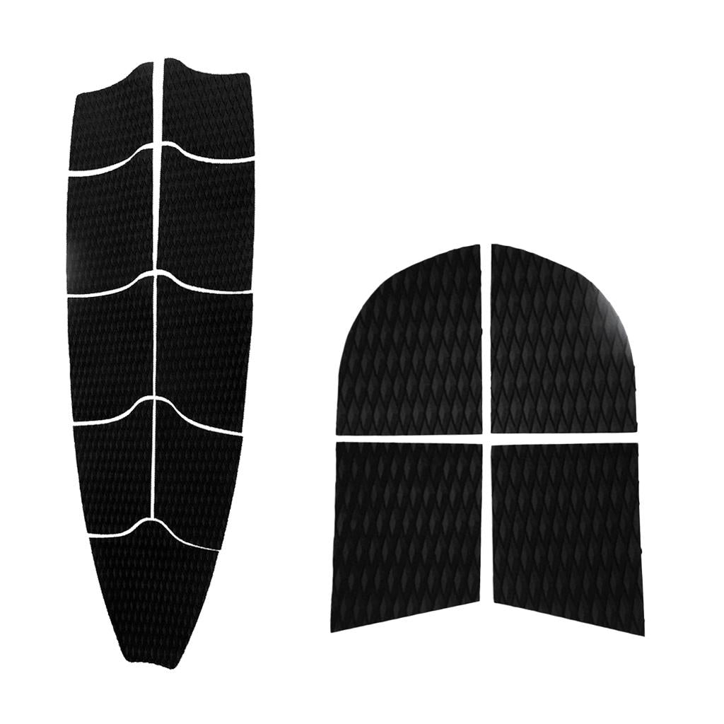 9 Pieces Full Deck Grip Mat with 4 Pieces Dog Traction Pad for SUP Surfboard