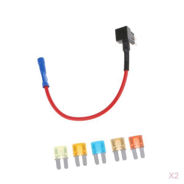 10 Pieces 5A 7.5A 10A 15A 20A Fuse with Add-A-Circuit Fuse TAP Block Holders