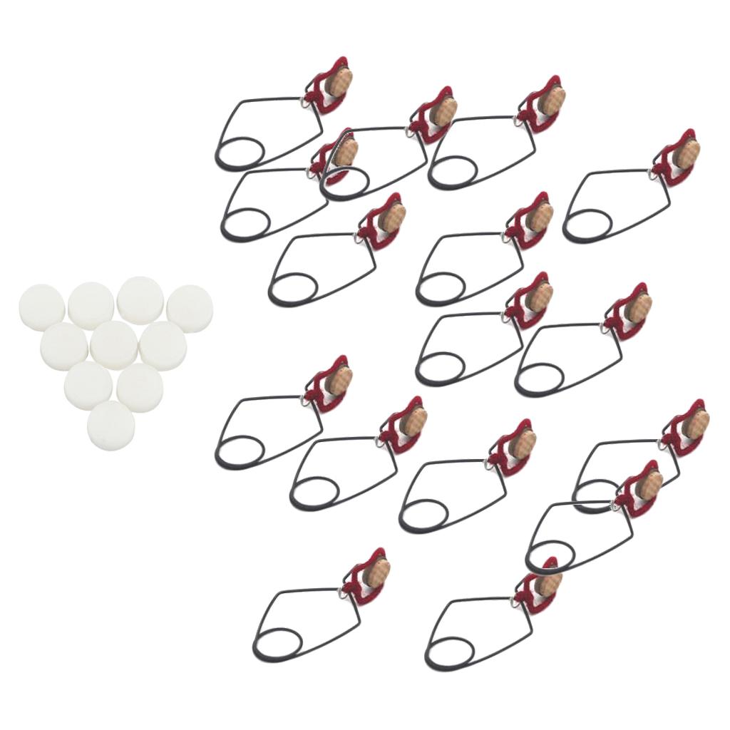 10 Pieces Key Plugs + 16 Pieces Button Key Pad Indentation Clip for Flute