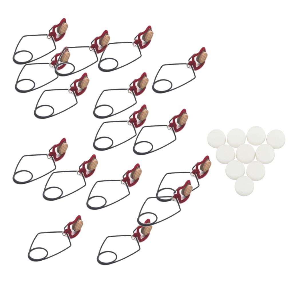 10 Pieces Key Plugs + 16 Pieces Button Key Pad Indentation Clip for Flute