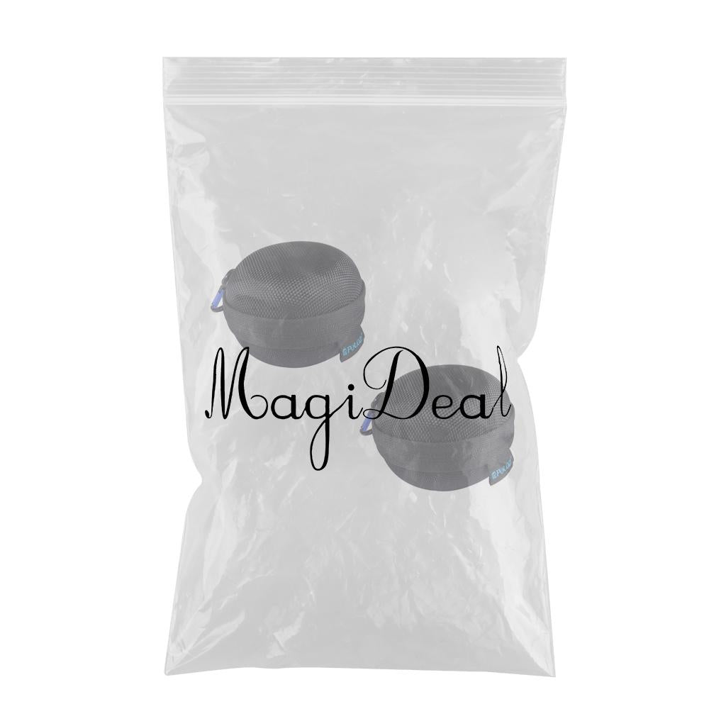 2 Pieces Round Storage Hard Case Organizer Box for 5S 4 Session