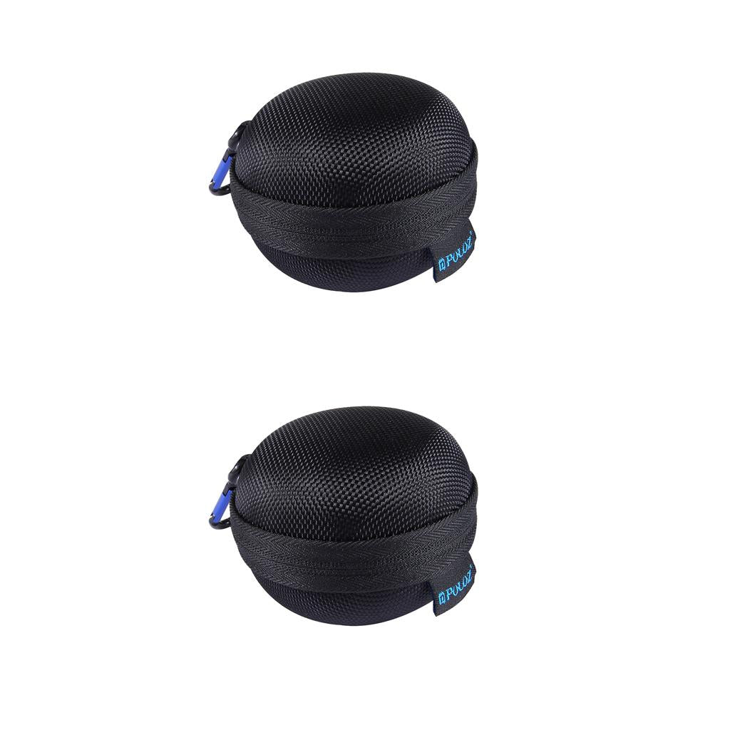 2 Pieces Round Storage Hard Case Organizer Box for 5S 4 Session