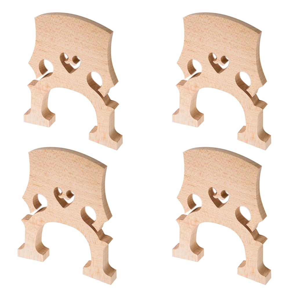 4 Pieces Maple 3/4 Cello Bridge Musical Instrument Replacement Accessory