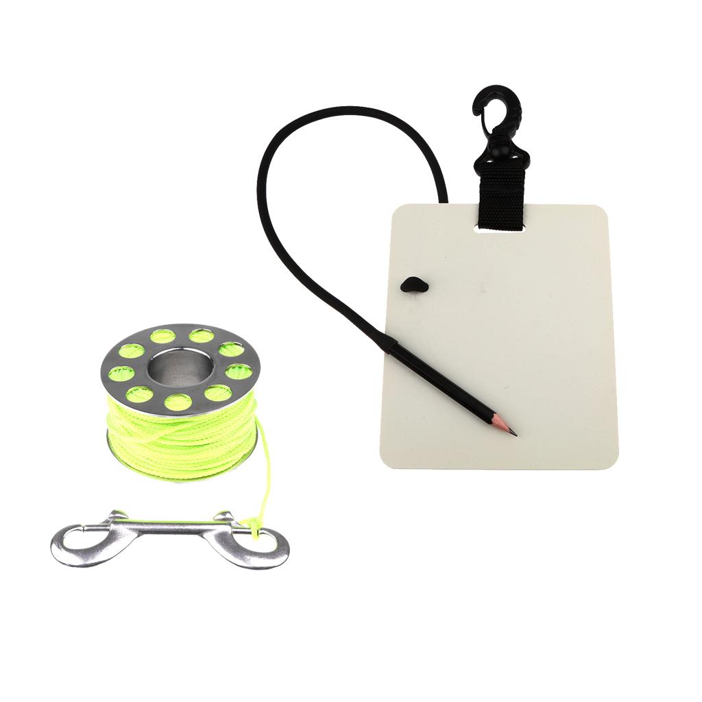 31m Scuba Dive Spool Finger Reel + Diving Underwater Writing Slate Board