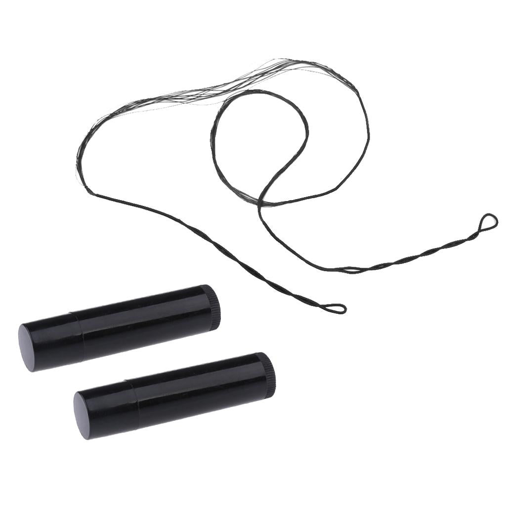 Archery 57inch 12 Strand Bow String for Recurve Long Bow + Bowstring Wax