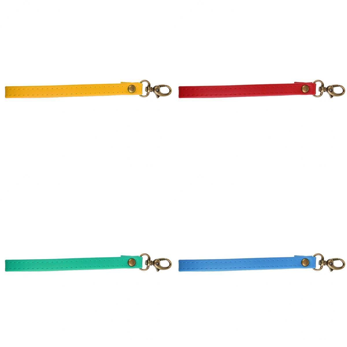 4 Pieces Leather Replacement Wrist Strap for Clutch, Wristlet, Purse