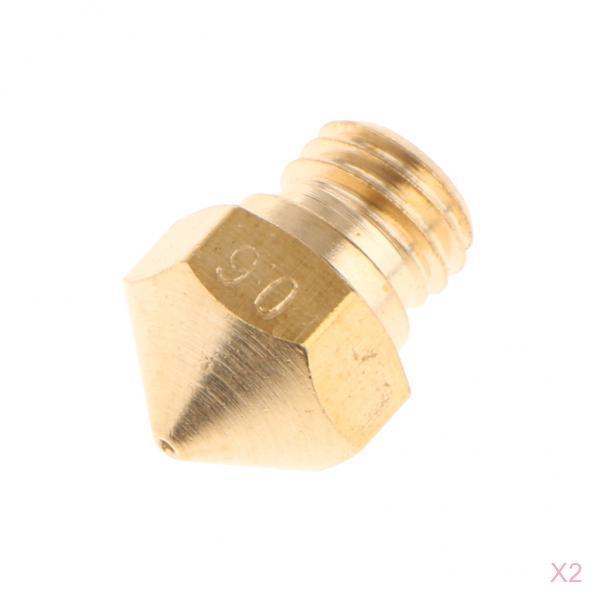 2pcs Brass Extruder Nozzle Copper Printhead for MK10 1.75mm 3D Printer 0.6mm