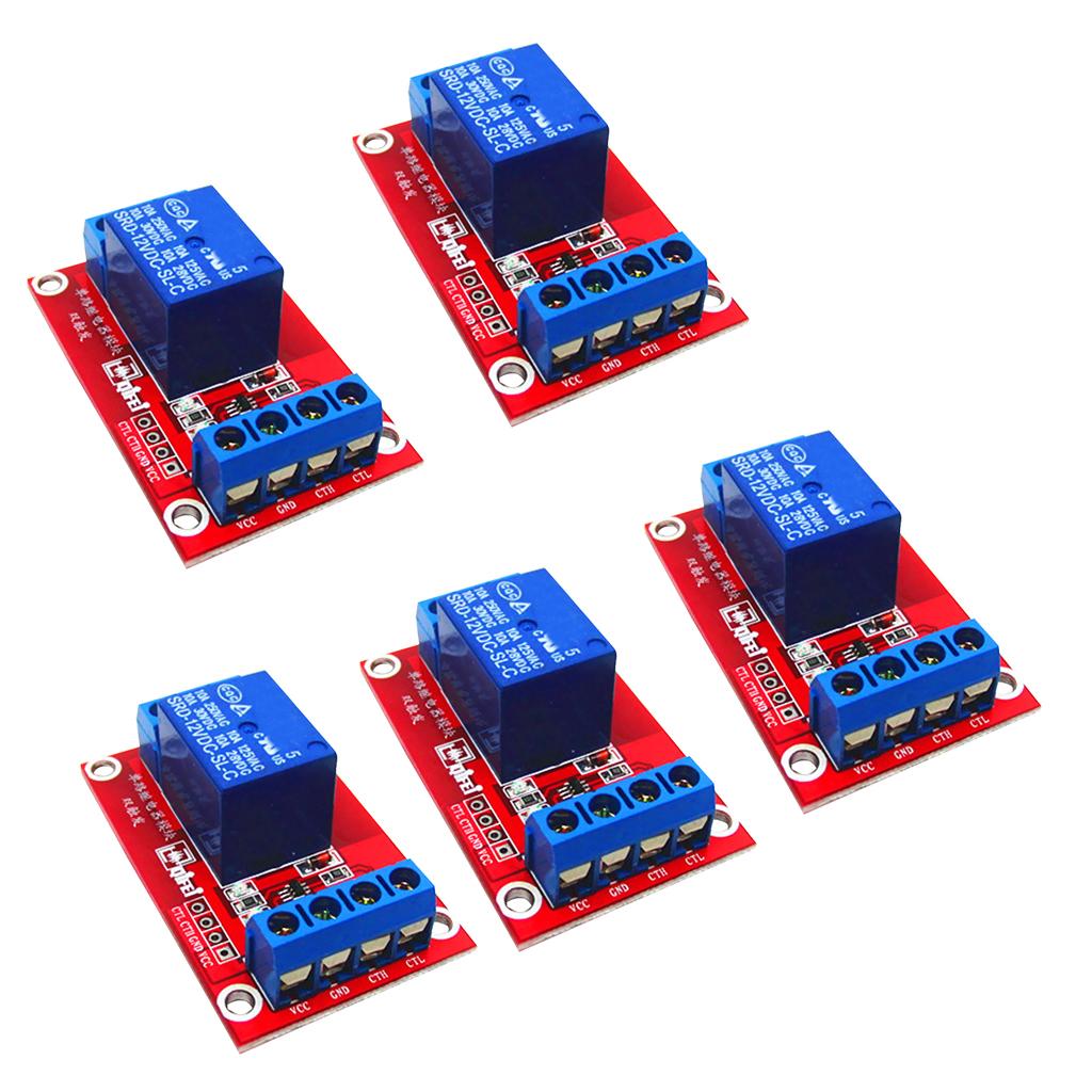 5 Pieces 3V 1 Channel Relay Board Module Optocoupler LED for PIC ARM