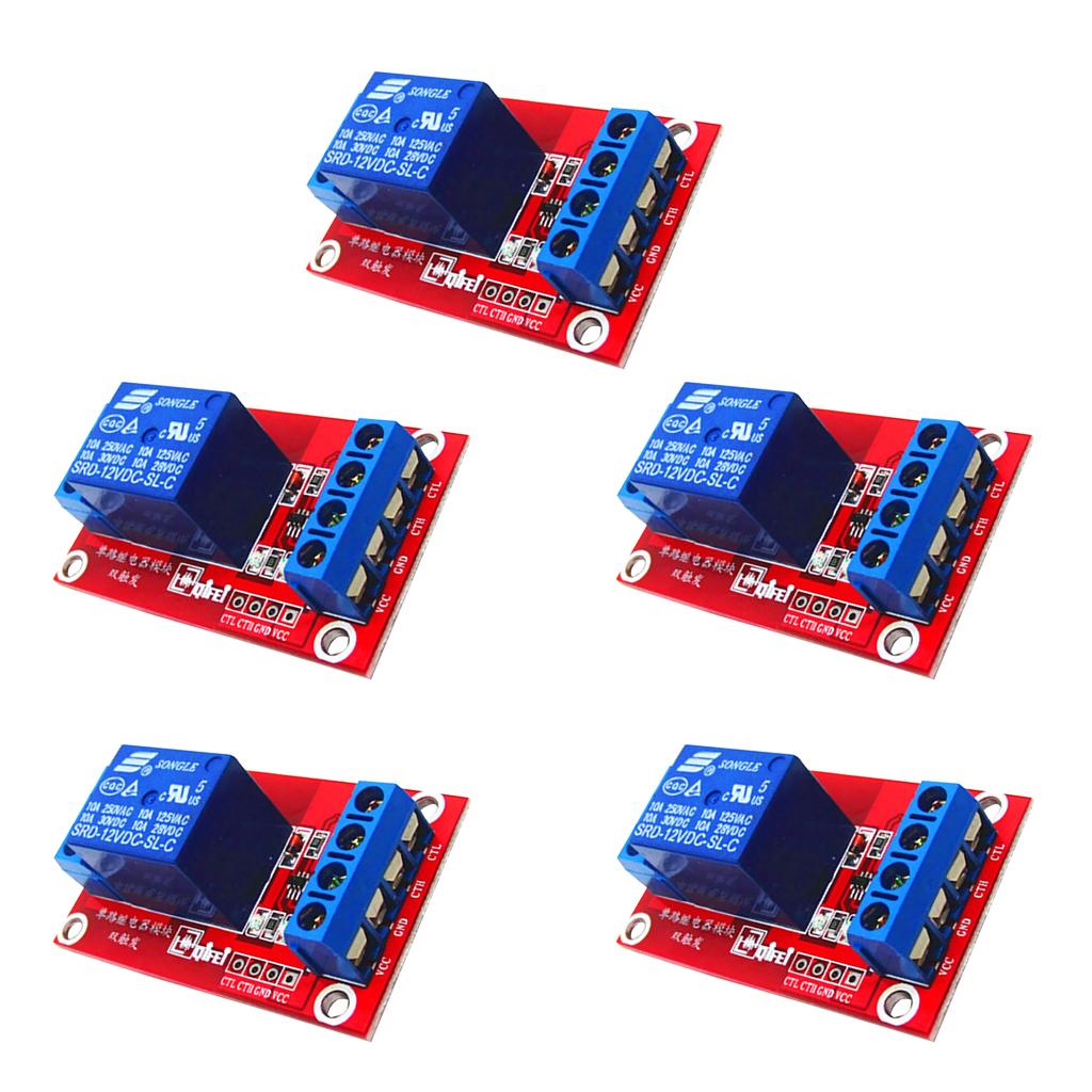 5 Pieces 3V 1 Channel Relay Board Module Optocoupler LED for PIC ARM