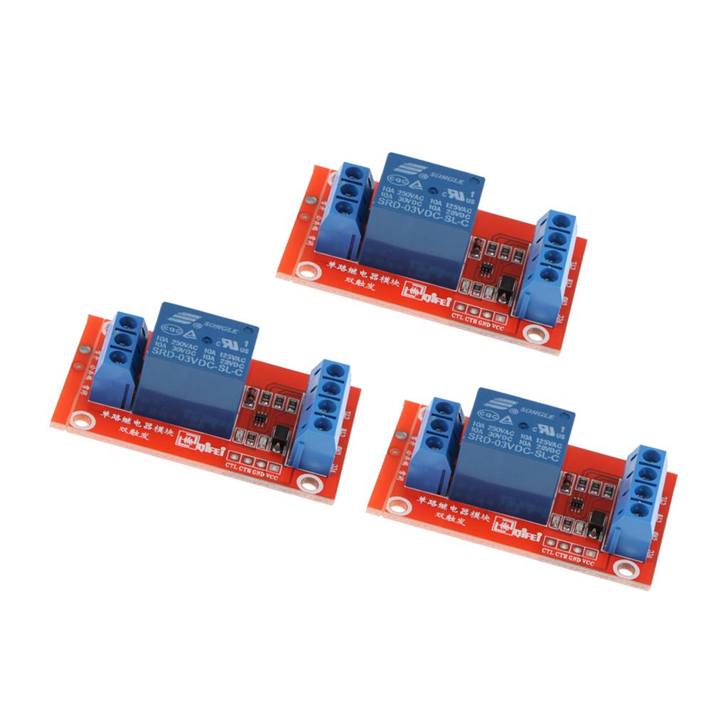 3 Pieces 3V 1 Channel Relay Board Module Optocoupler LED for PIC ARM