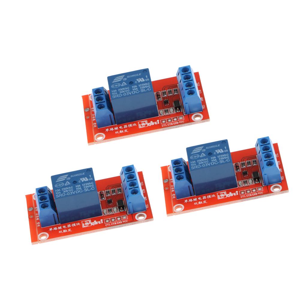 3 Pieces 3V 1 Channel Relay Board Module Optocoupler LED for PIC ARM
