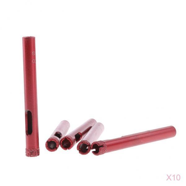 10 pieces Diamond tool drill bit set glass ceramic marble tile 6mm