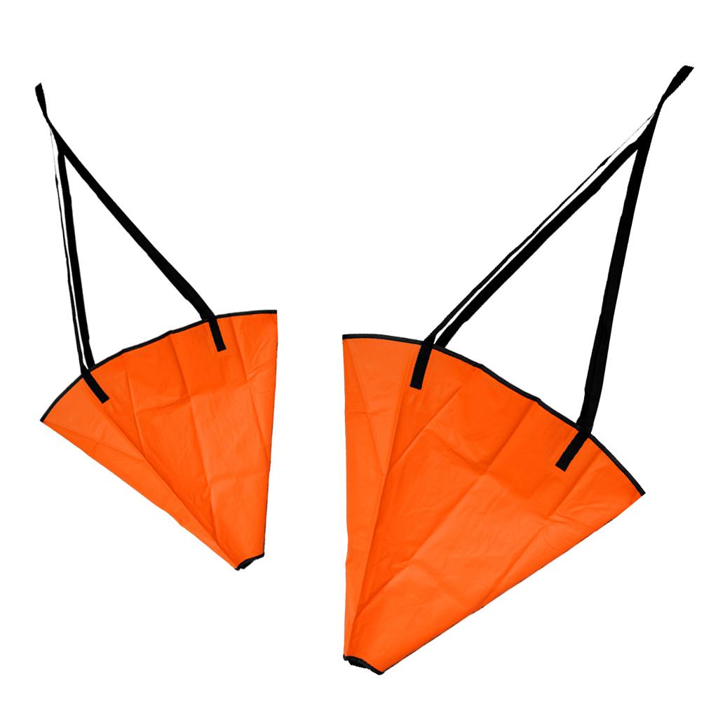 2 Pieces 18 inch + 24 inch Sea Anchor Drogue Sail Drift Brake for Boat Yacht