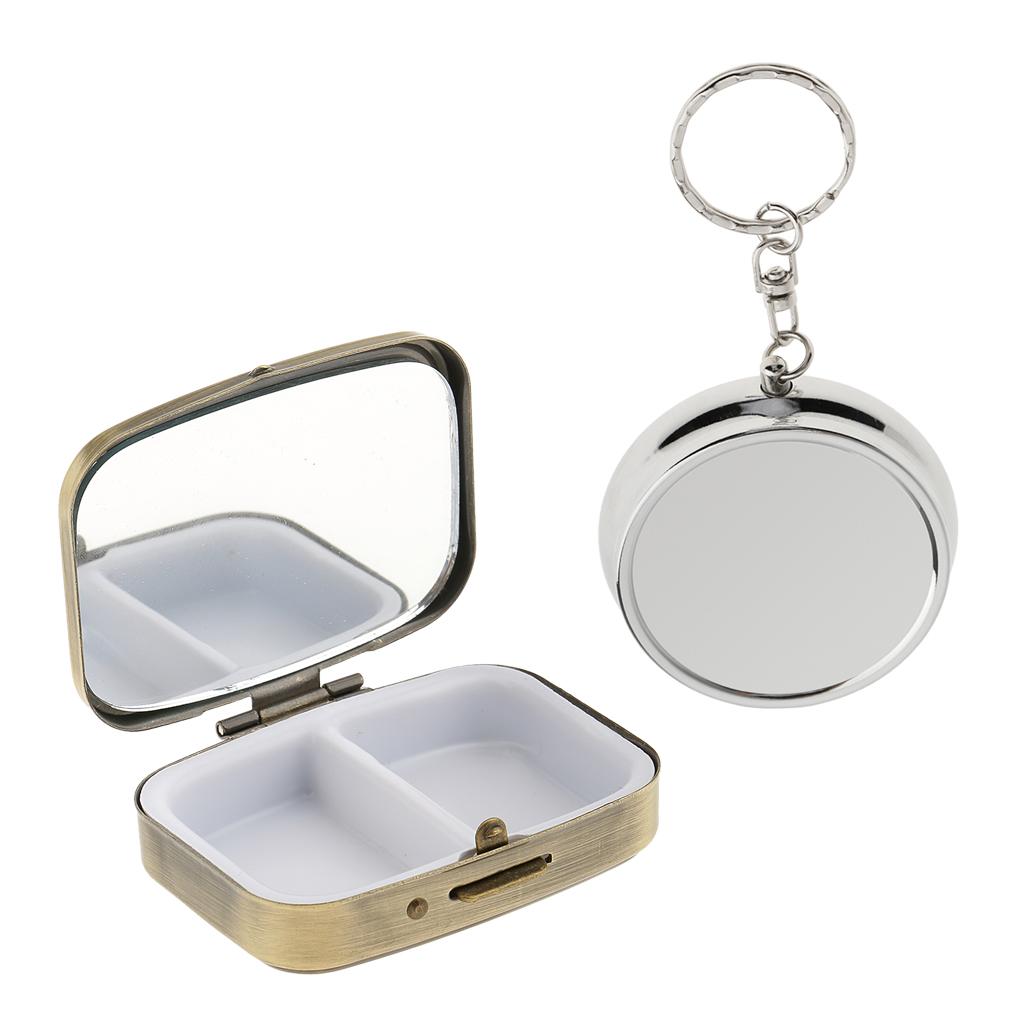 2x Travel Portable Vitamin Organizer Medicine Tablet Box Pill Storage Case