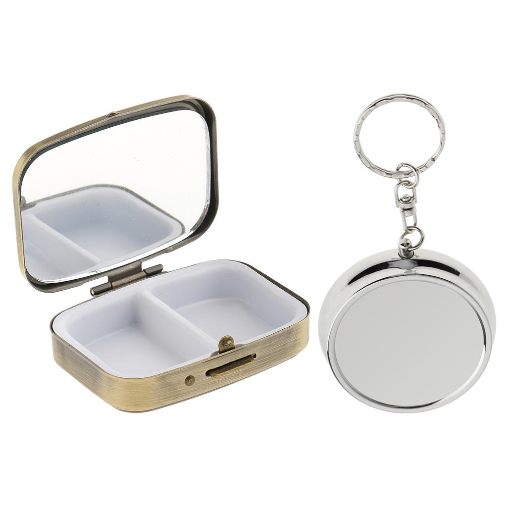 2x Travel Portable Vitamin Organizer Medicine Tablet Box Pill Storage Case