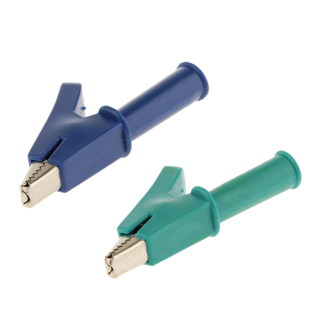 2 Pieces 10mm Mouse Alligator Clip Plug Support Stackable Banana Plug