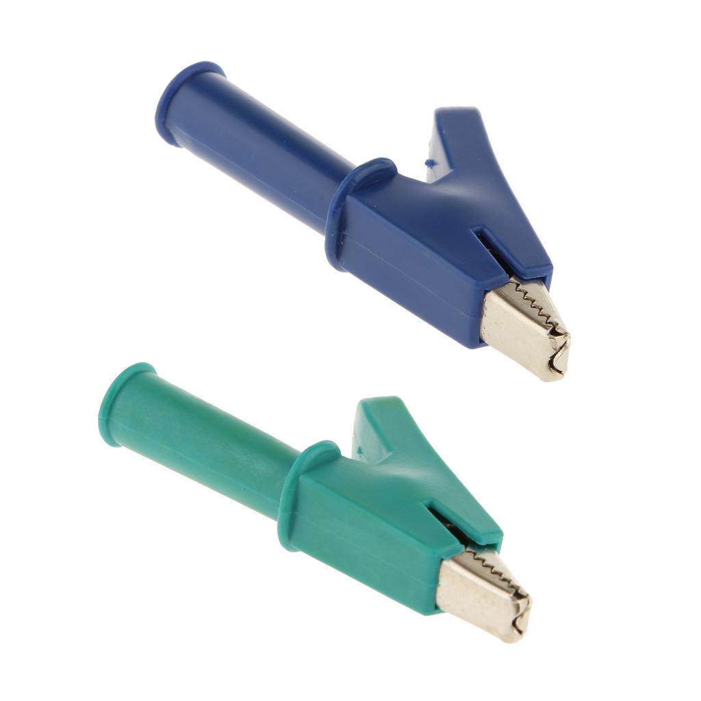 2 Pieces 10mm Mouse Alligator Clip Plug Support Stackable Banana Plug